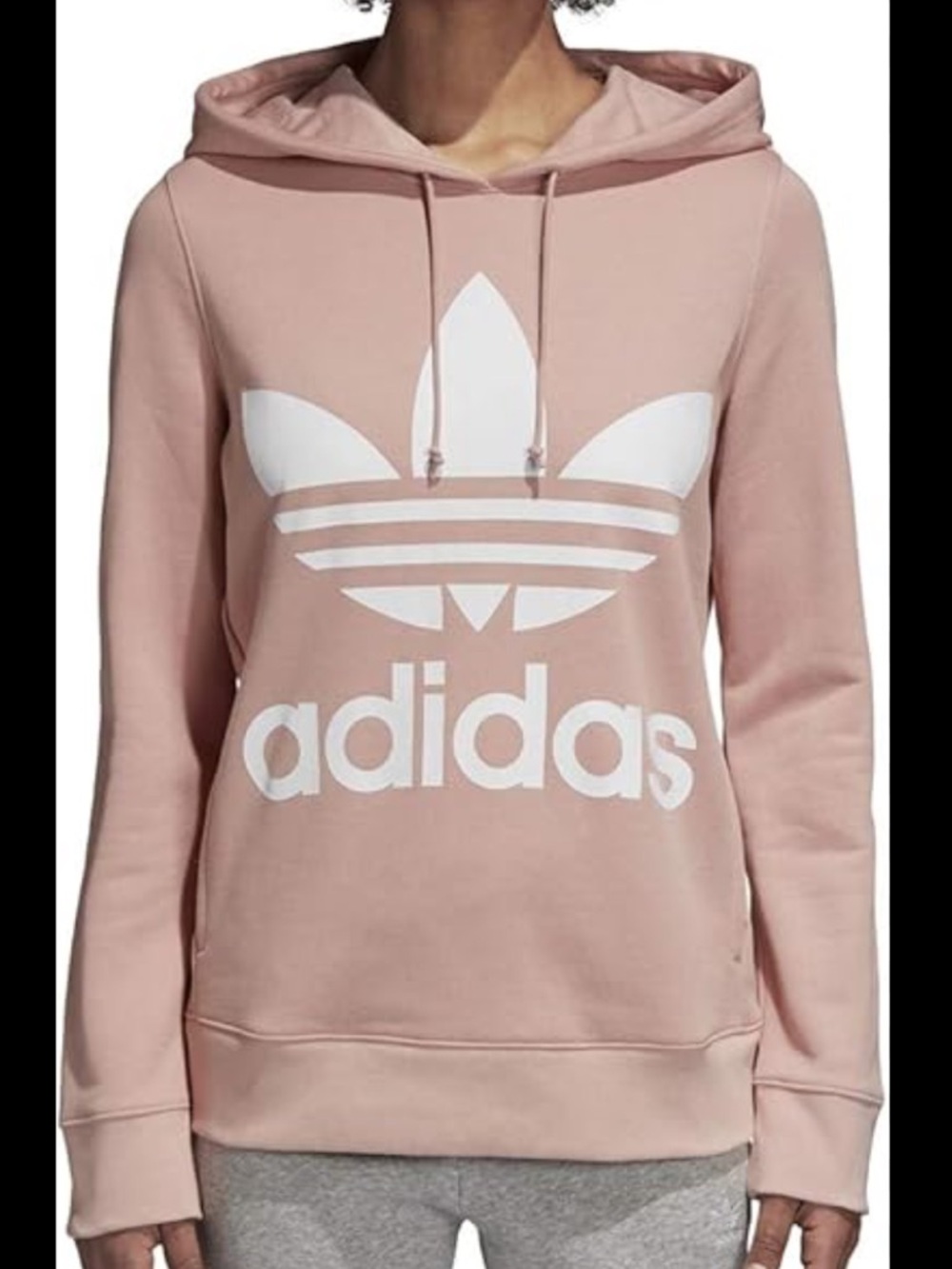ADIDAS Dusty Pink Trefoil Hoodie Sweatshirt